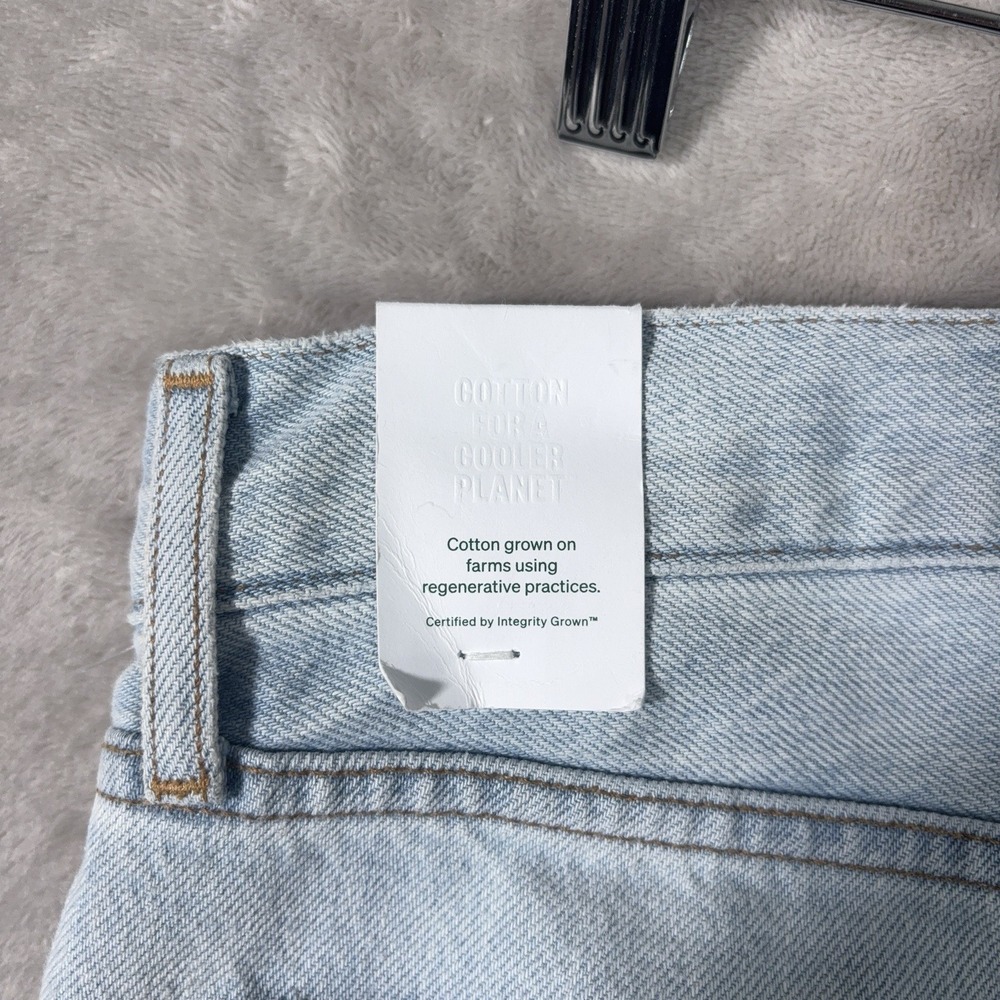 Agolde Low Rise Loose Mid Jeans Womens 26x30 Blue Light Wash Baggy Wide Leg - Picture 8 of 12